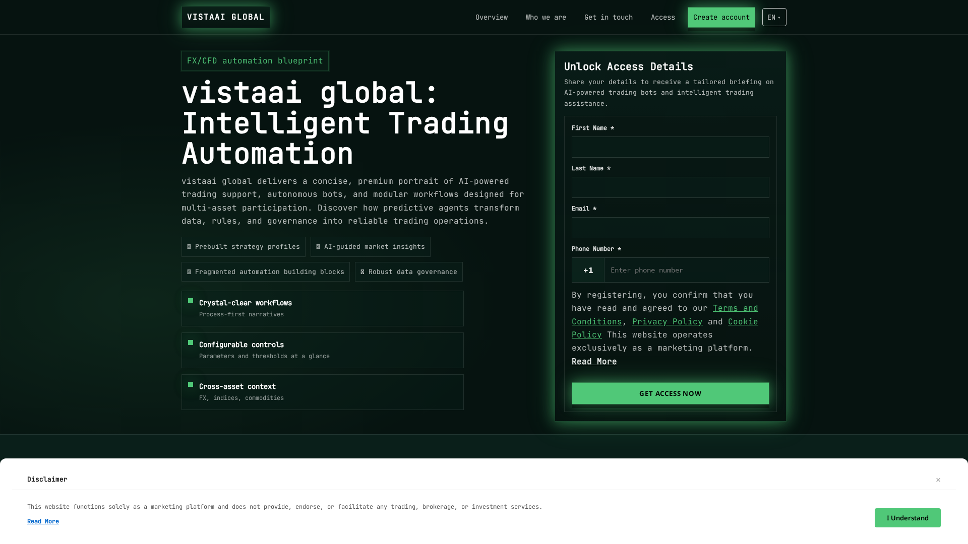 Screenshot of vistaaiglobal.click