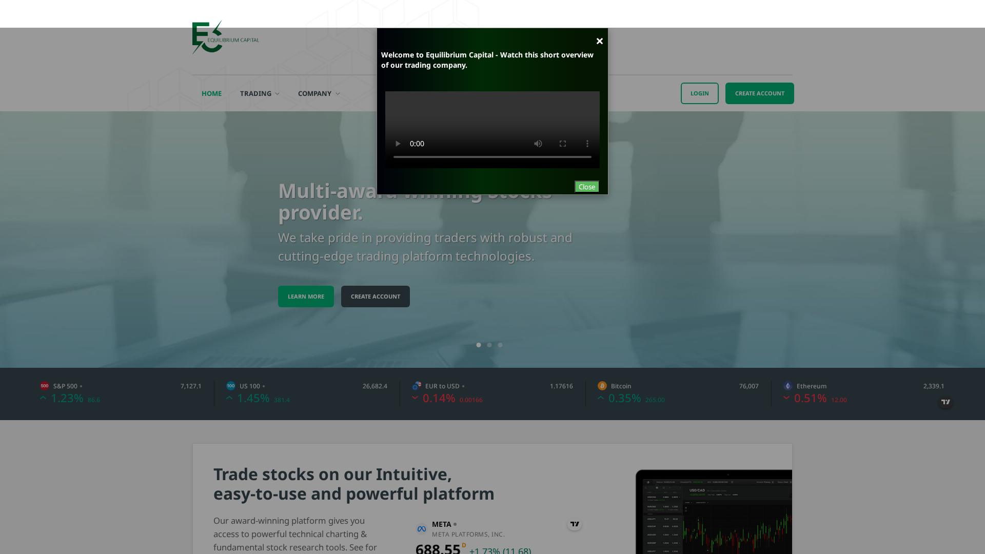 Screenshot of equilibriumcapital.io