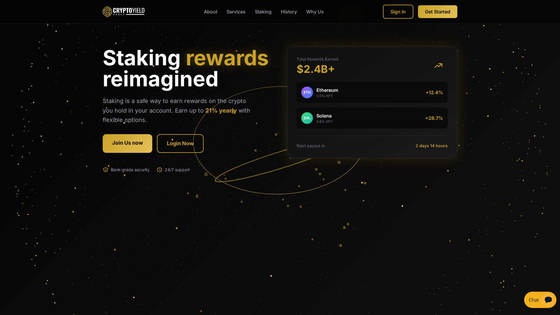 Screenshot of cryptoyieldvault.com