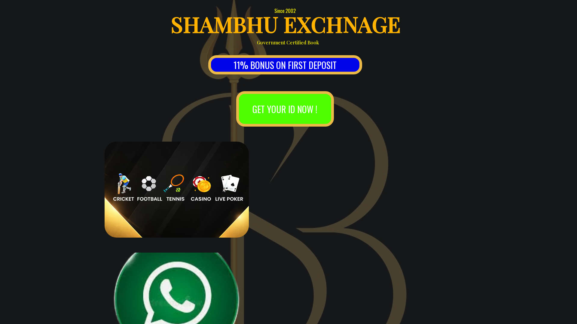 Screenshot of shambhuexchange.com