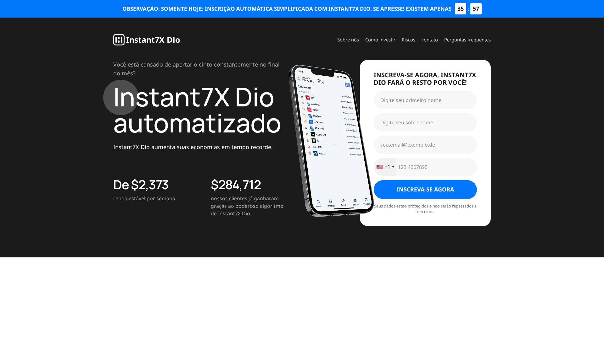 Screenshot of instant7xdiotrade.com