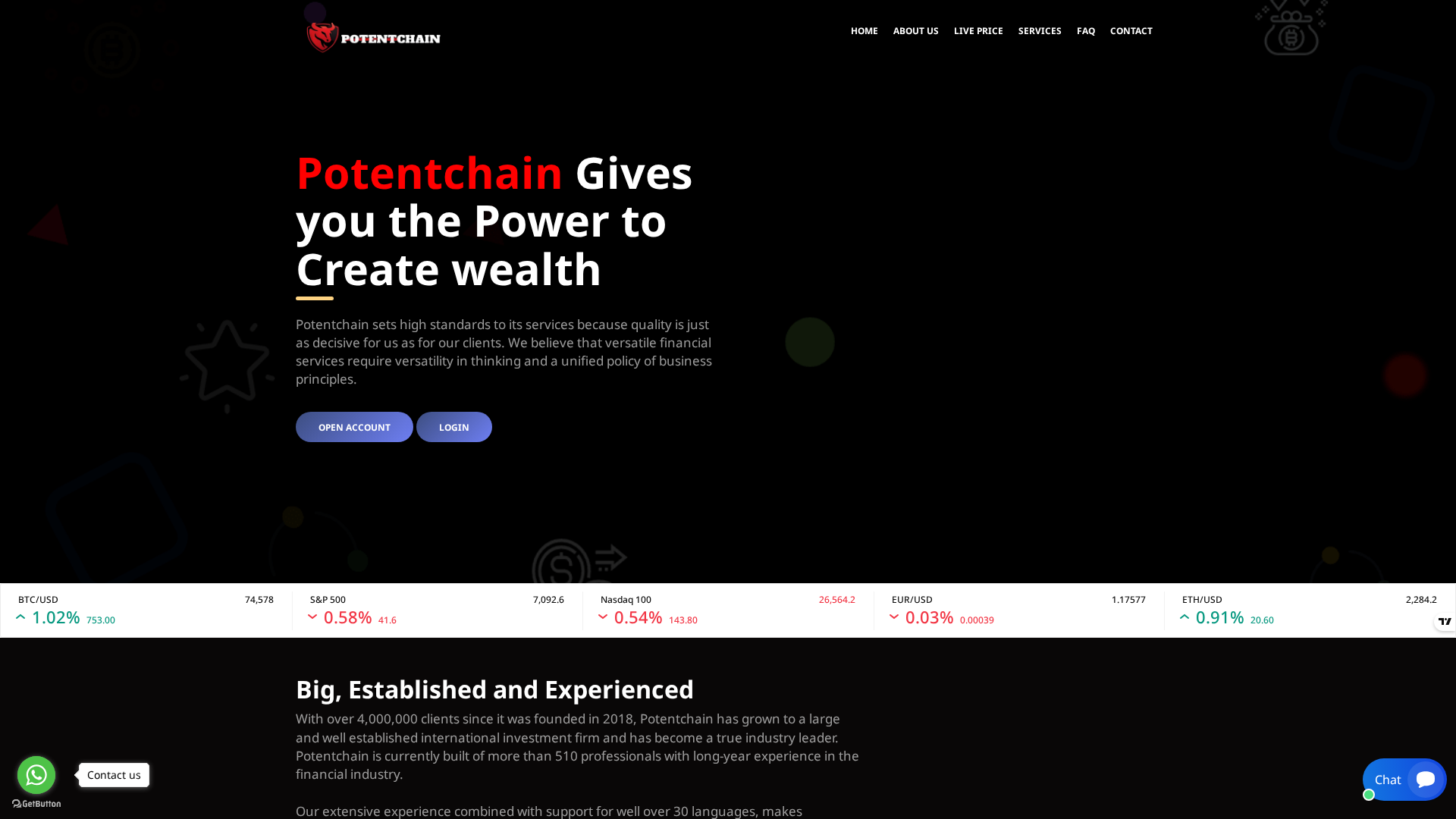 Screenshot of potentchains.org