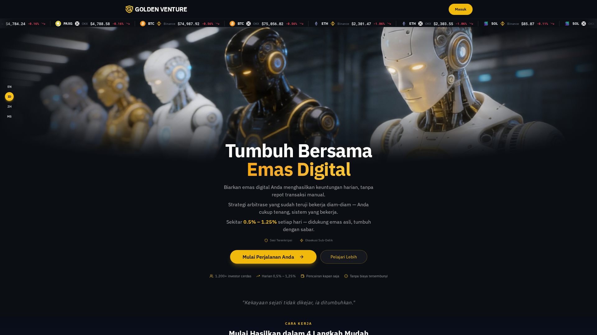 Screenshot of goldenventure.pro