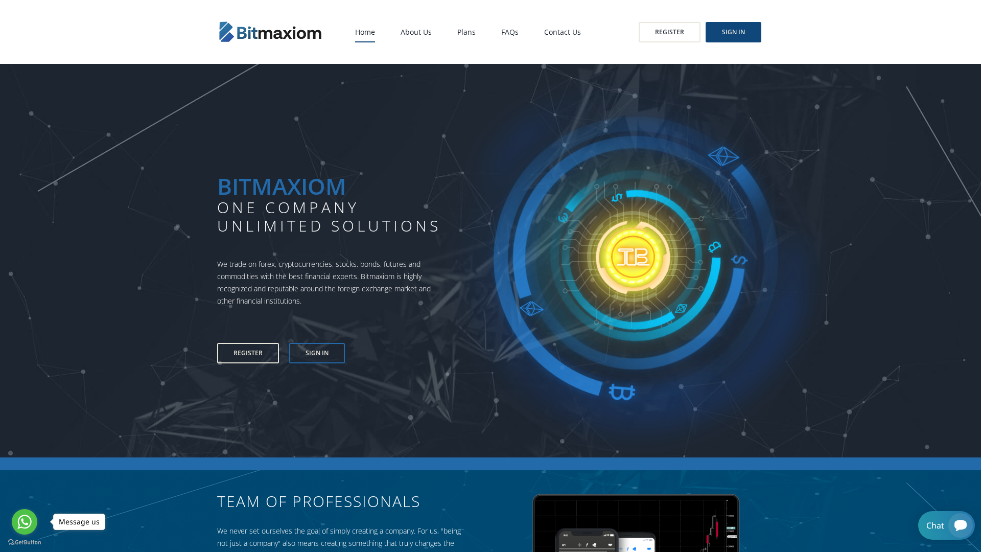 Screenshot of bitmaxiom.com