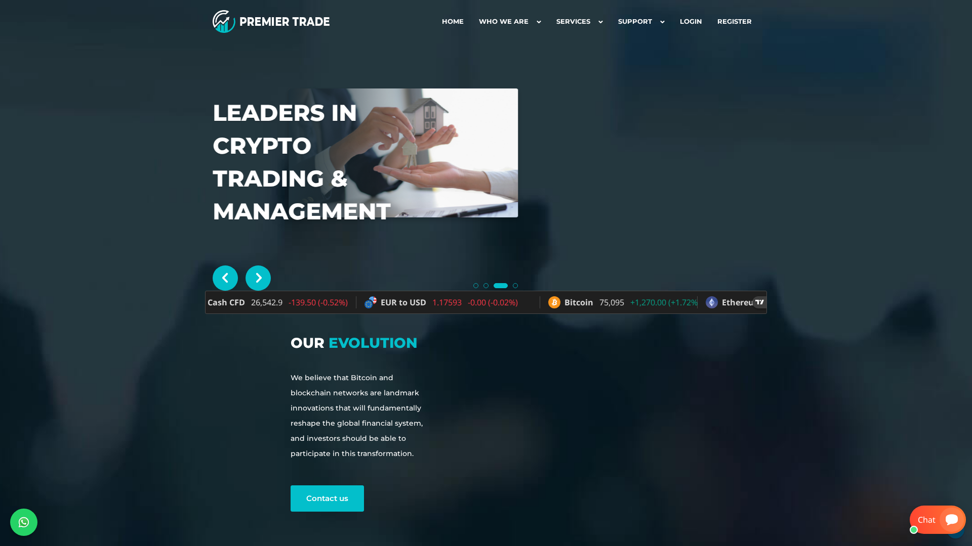 Screenshot of premier-trades.com