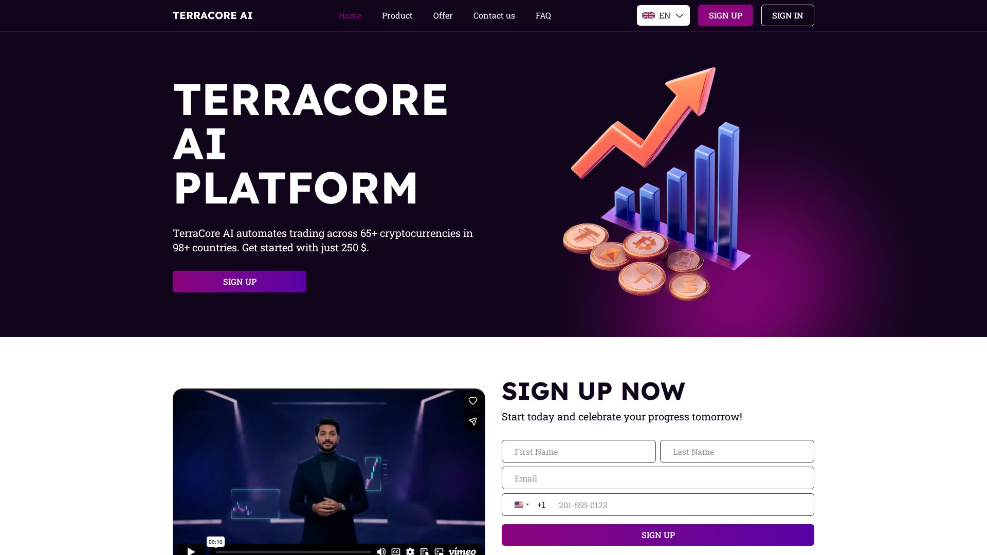 Screenshot of terracore-ai.com
