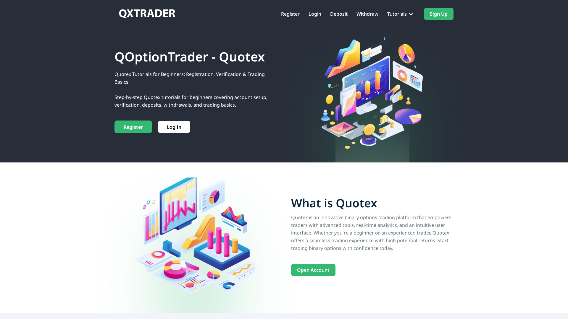 Screenshot of qoptiontrader.com