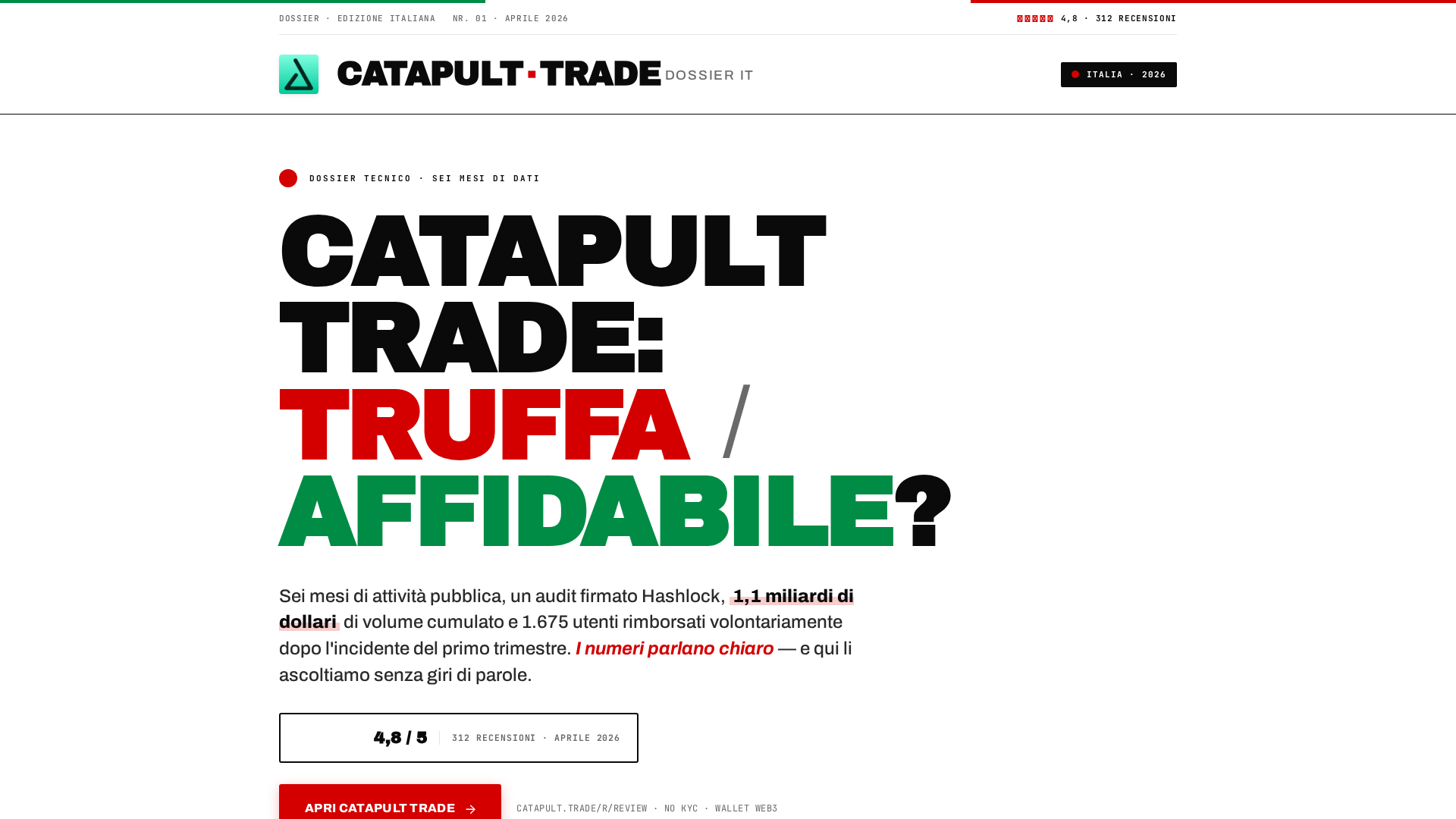 Screenshot of catapult-trade-italiano.com