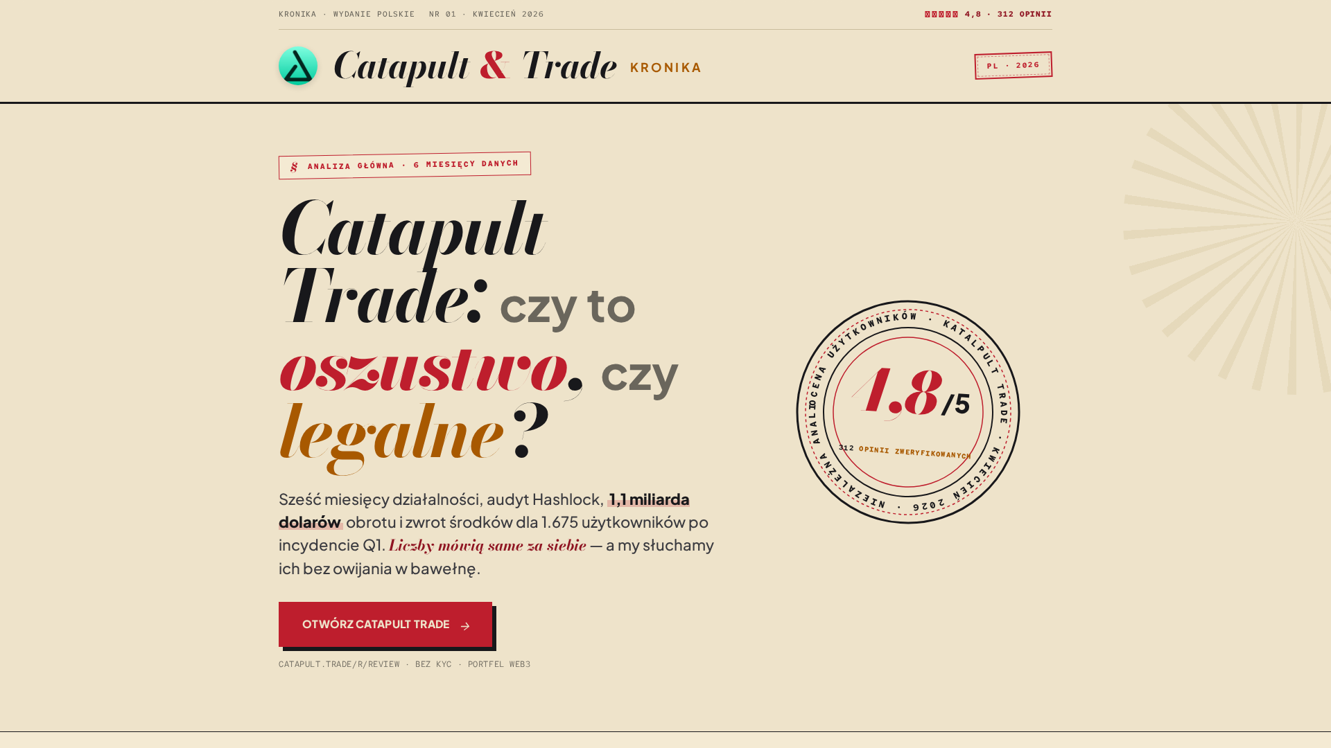 Screenshot of catapult-trade-polska.com