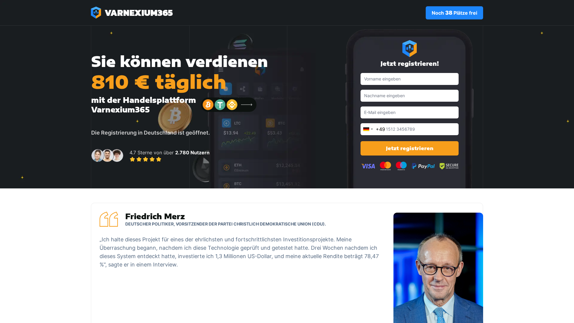 Screenshot of varnexium365.com