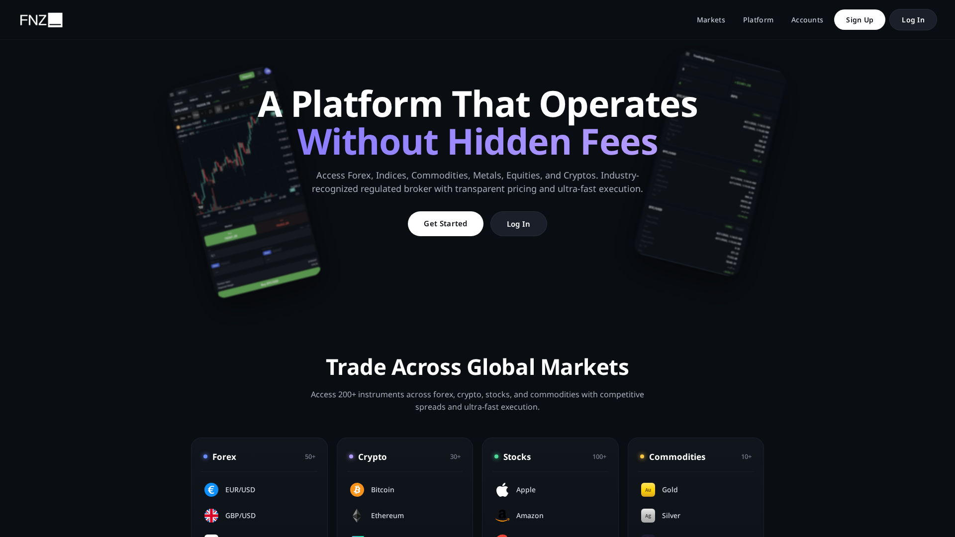 Screenshot of fnstrade.com