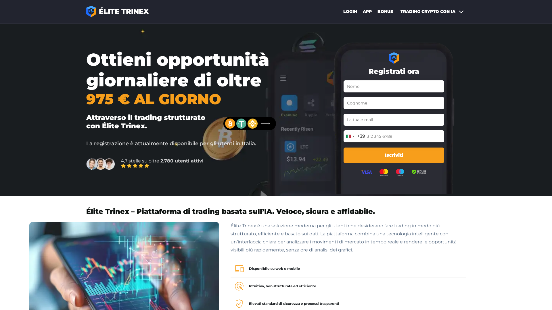 Screenshot of elitetrinex-it.com