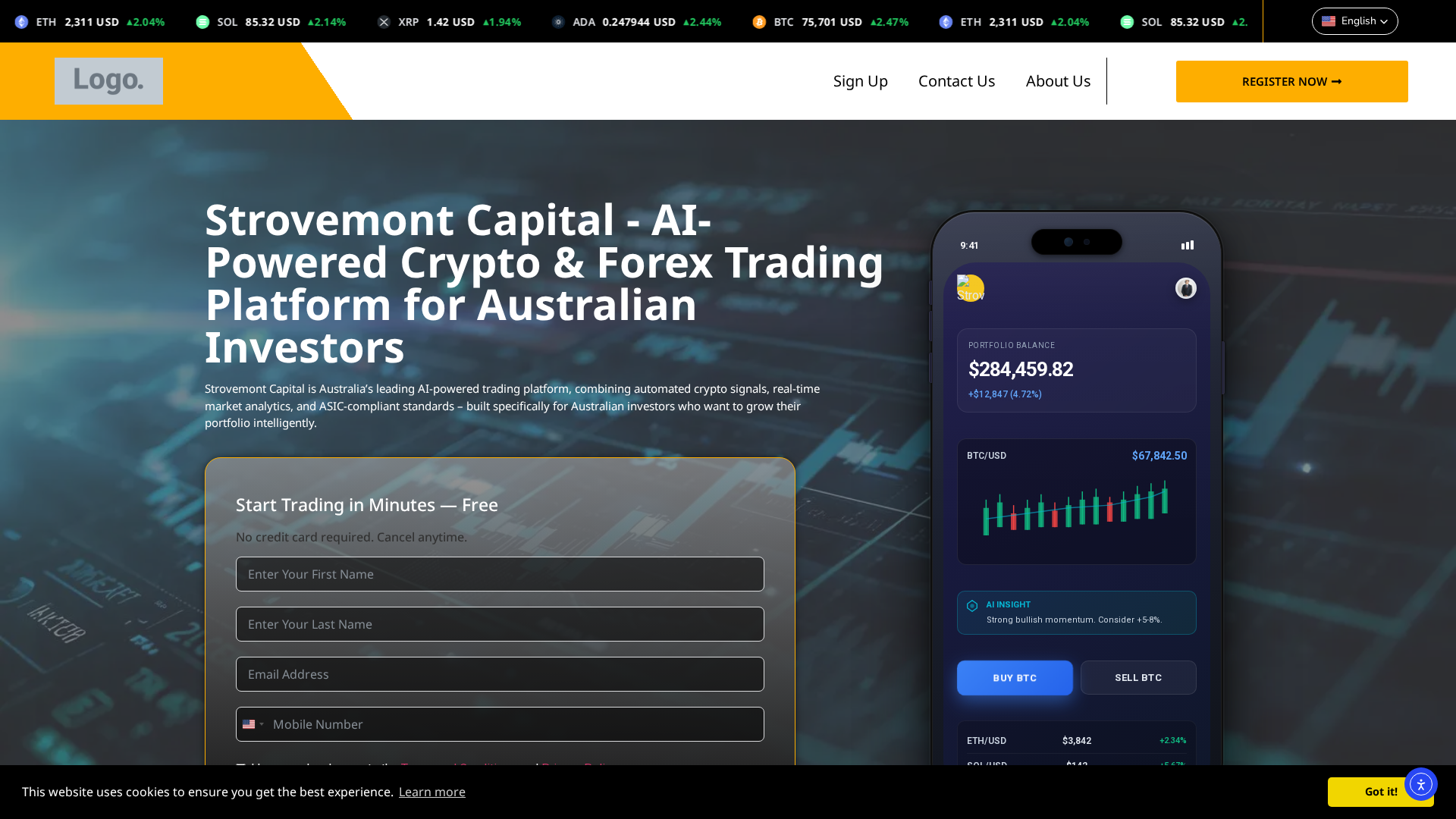 Screenshot of strovemontcapital.io