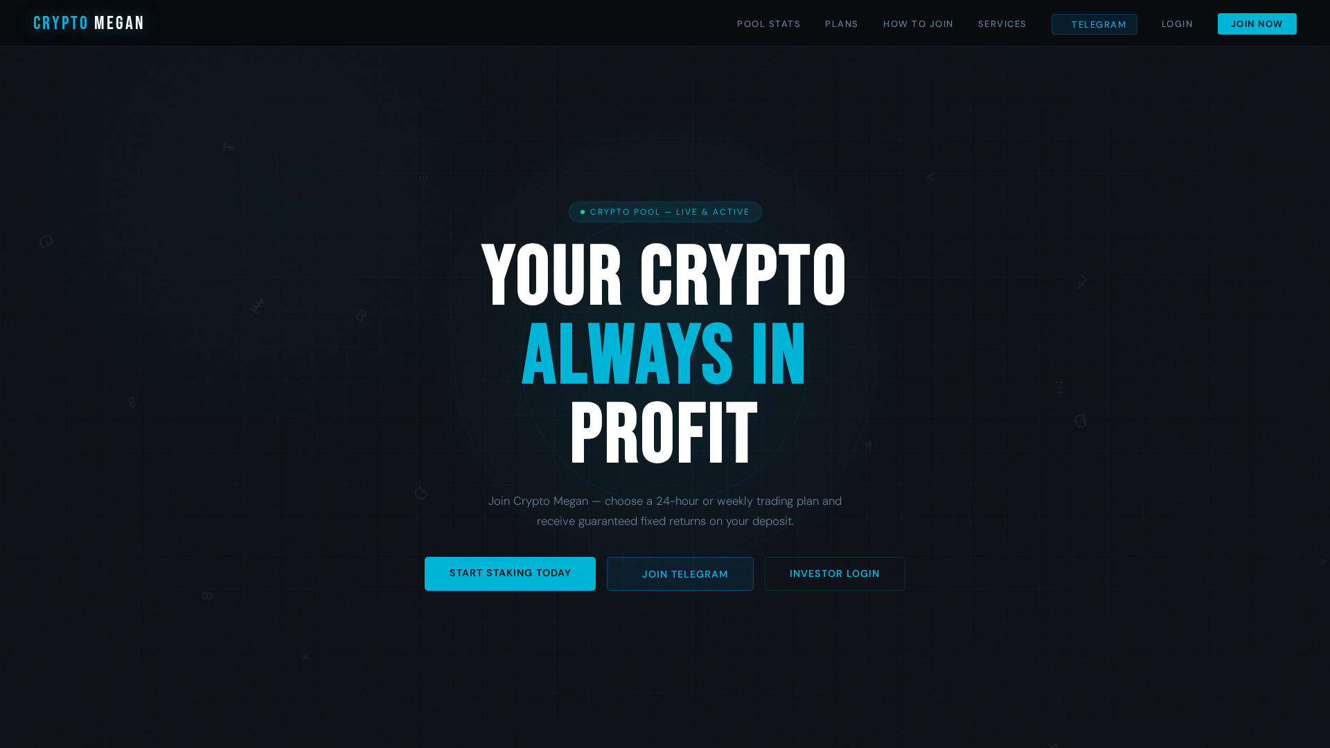 Screenshot of megancrypto.com