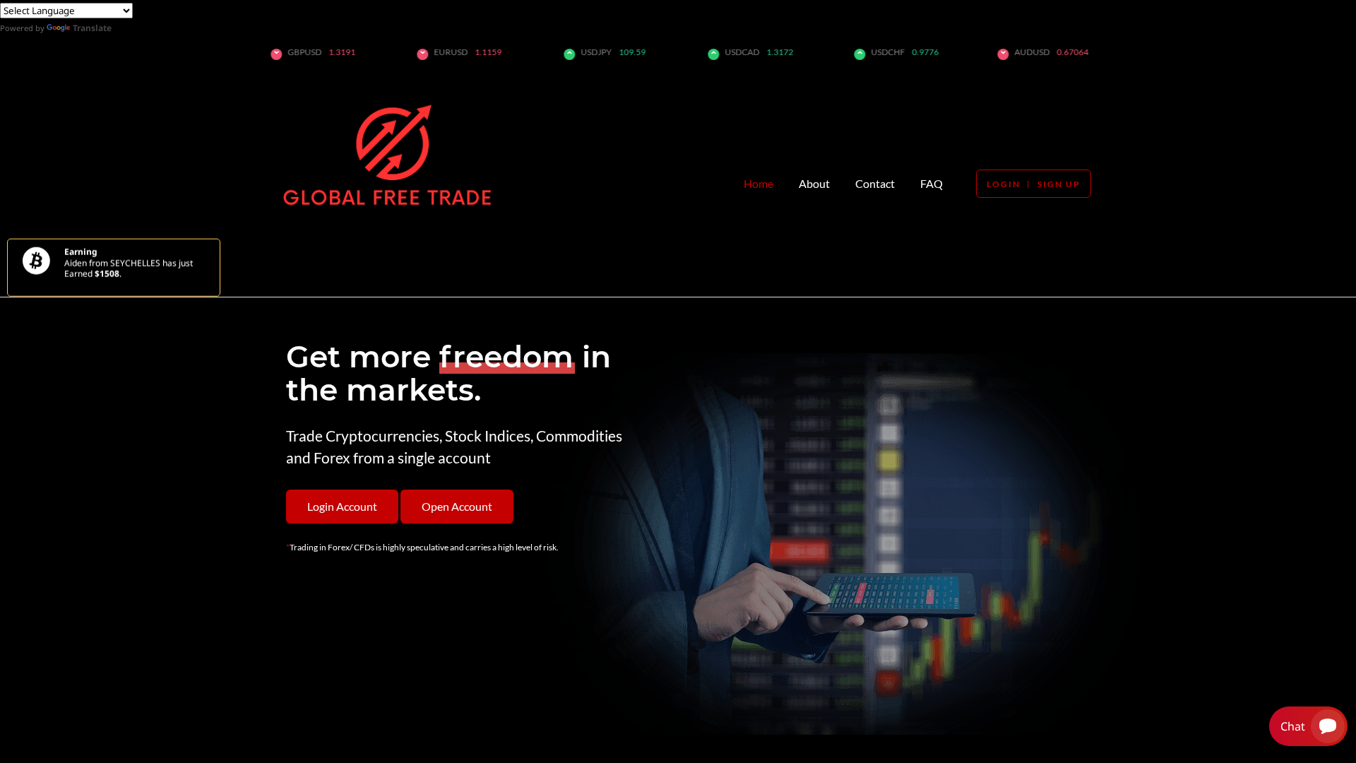 Screenshot of globalfreetradefx.click