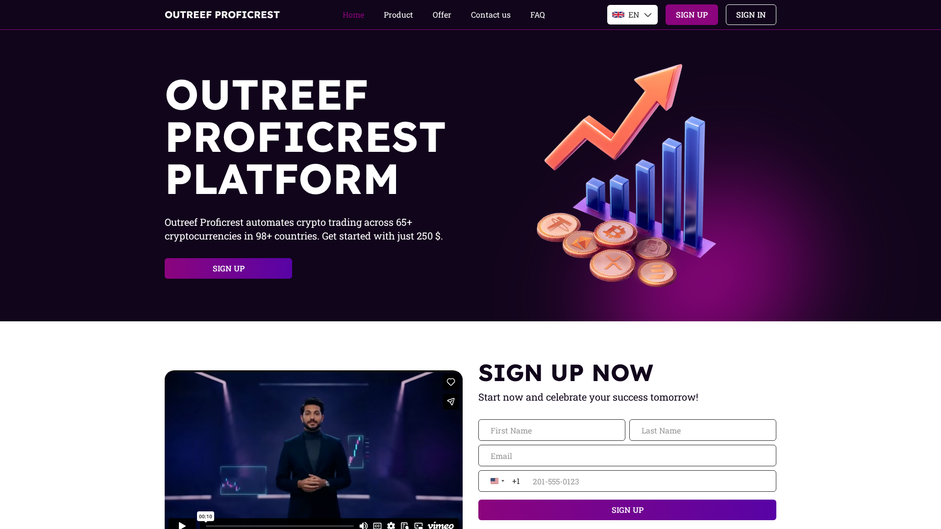 Screenshot of outreef-proficrest.com