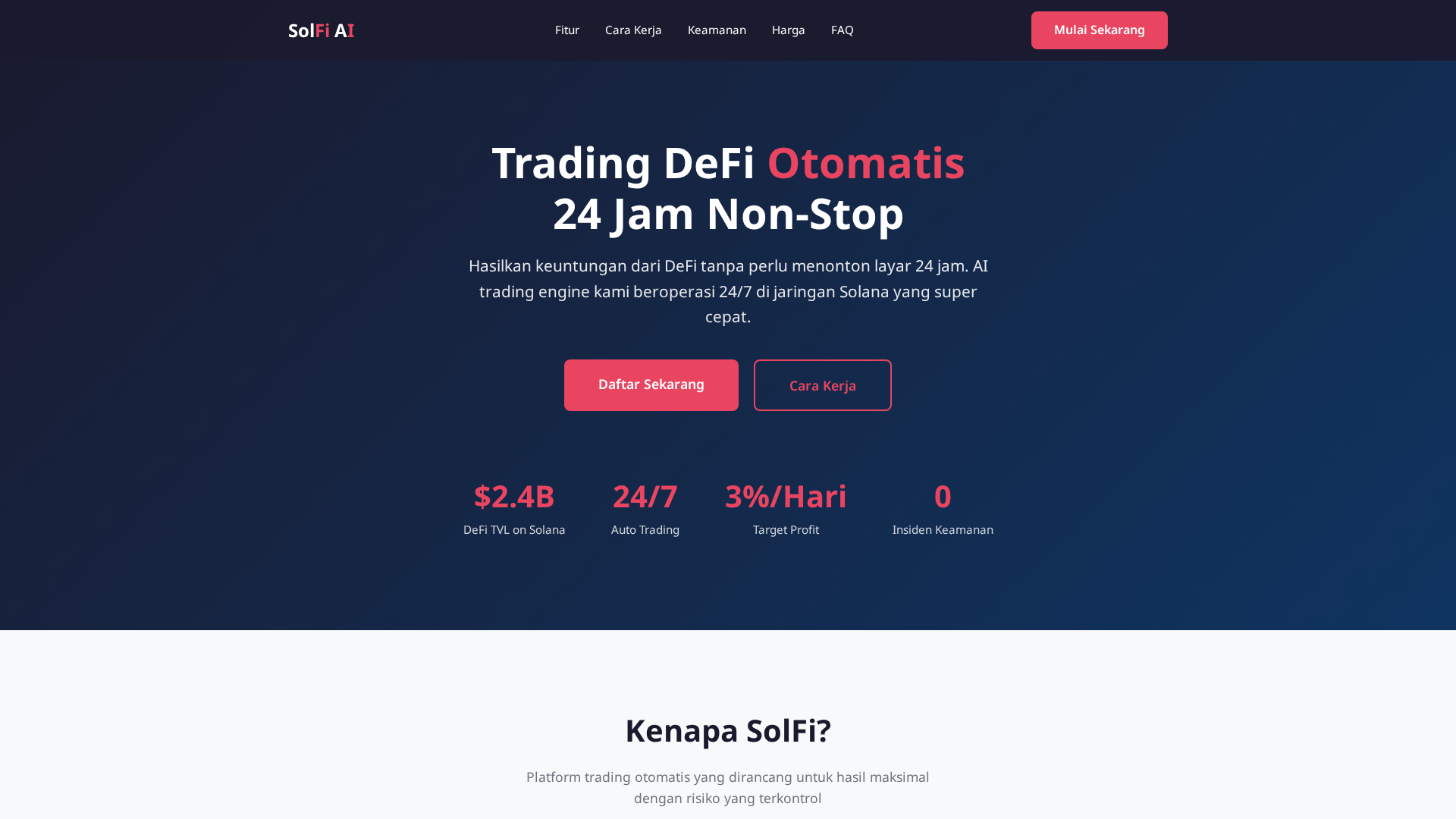 Screenshot of solfi-ai.com