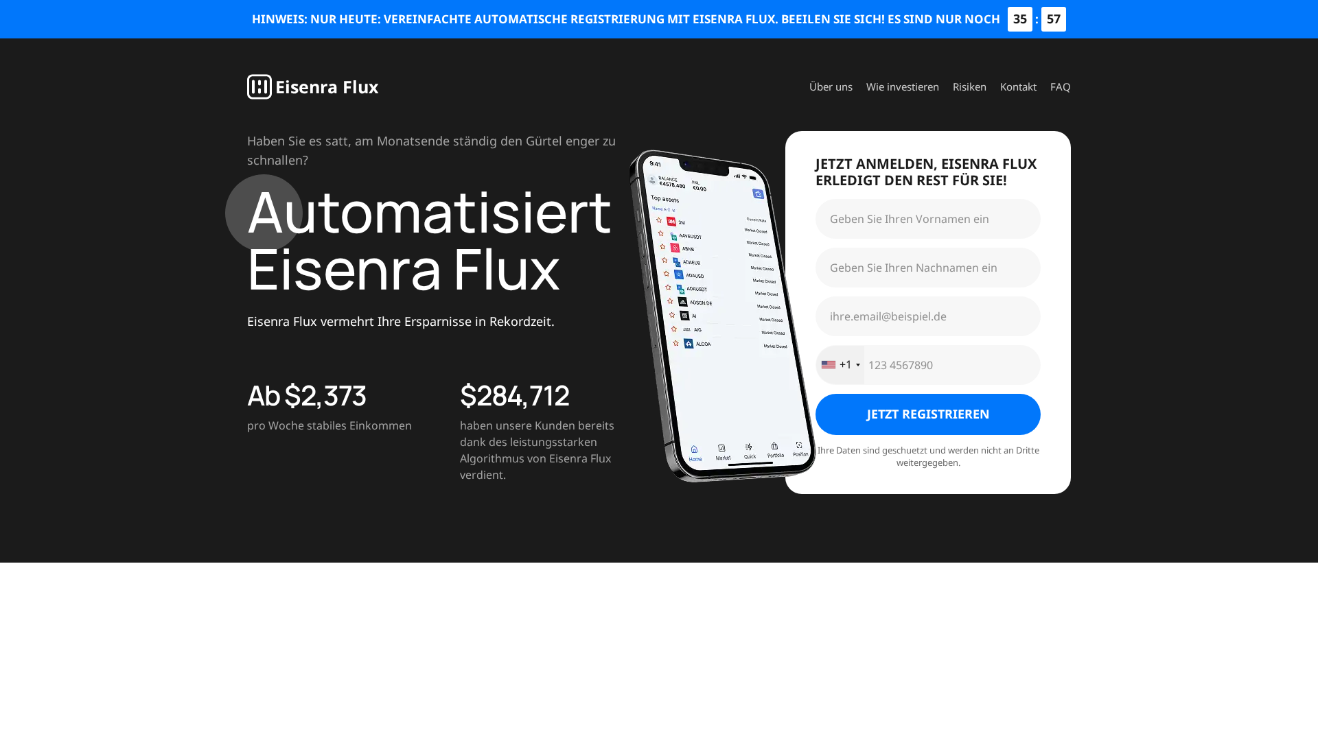 Screenshot of eisenrafluxtrade.de