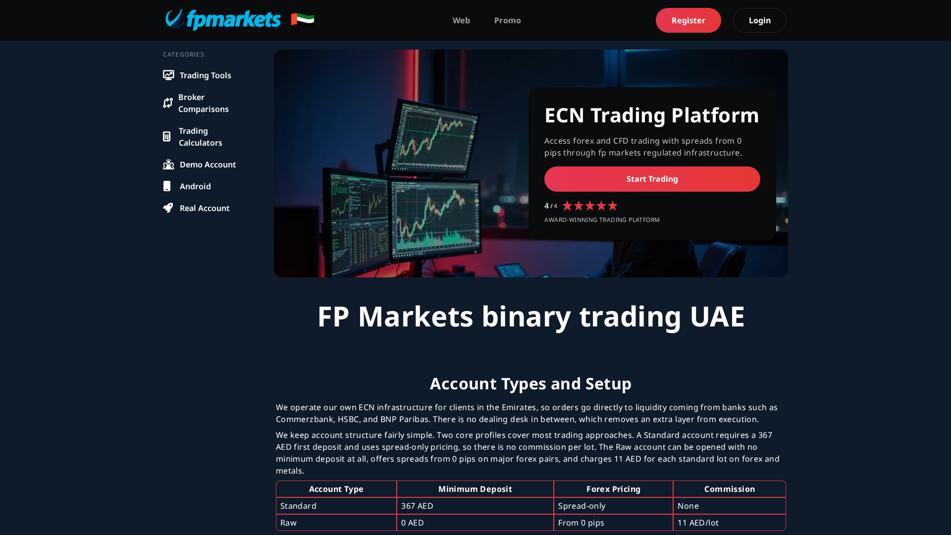 Screenshot of fpmarketsuae.com