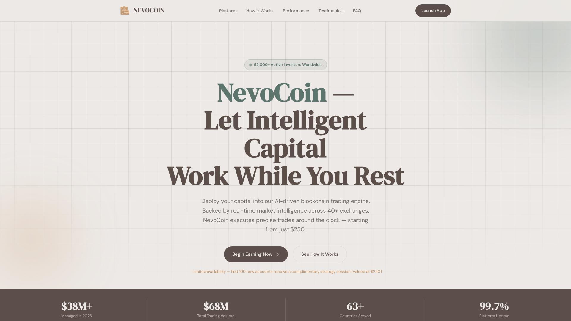 Screenshot of nevocoin.com