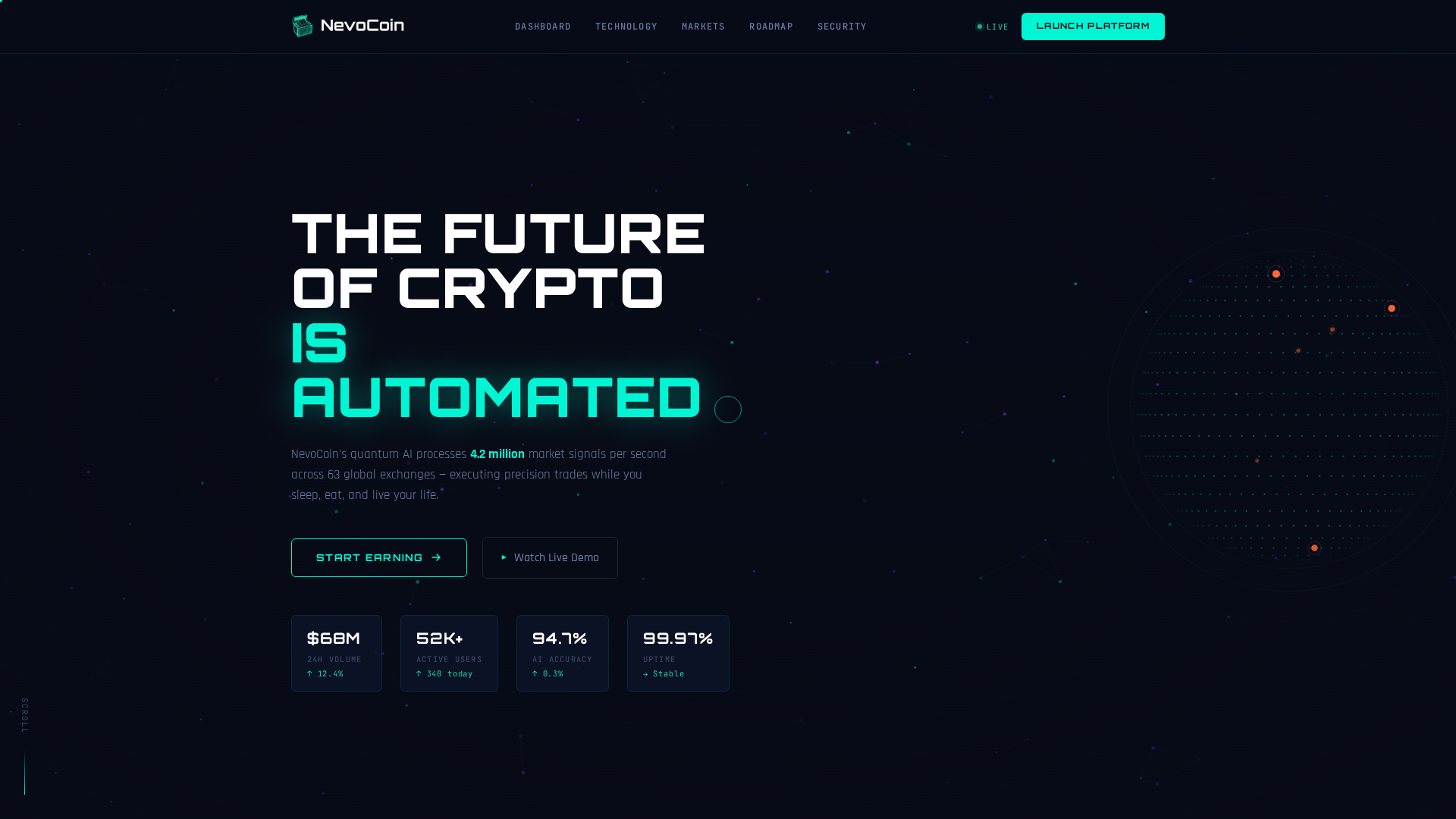 Screenshot of nevocoin.net