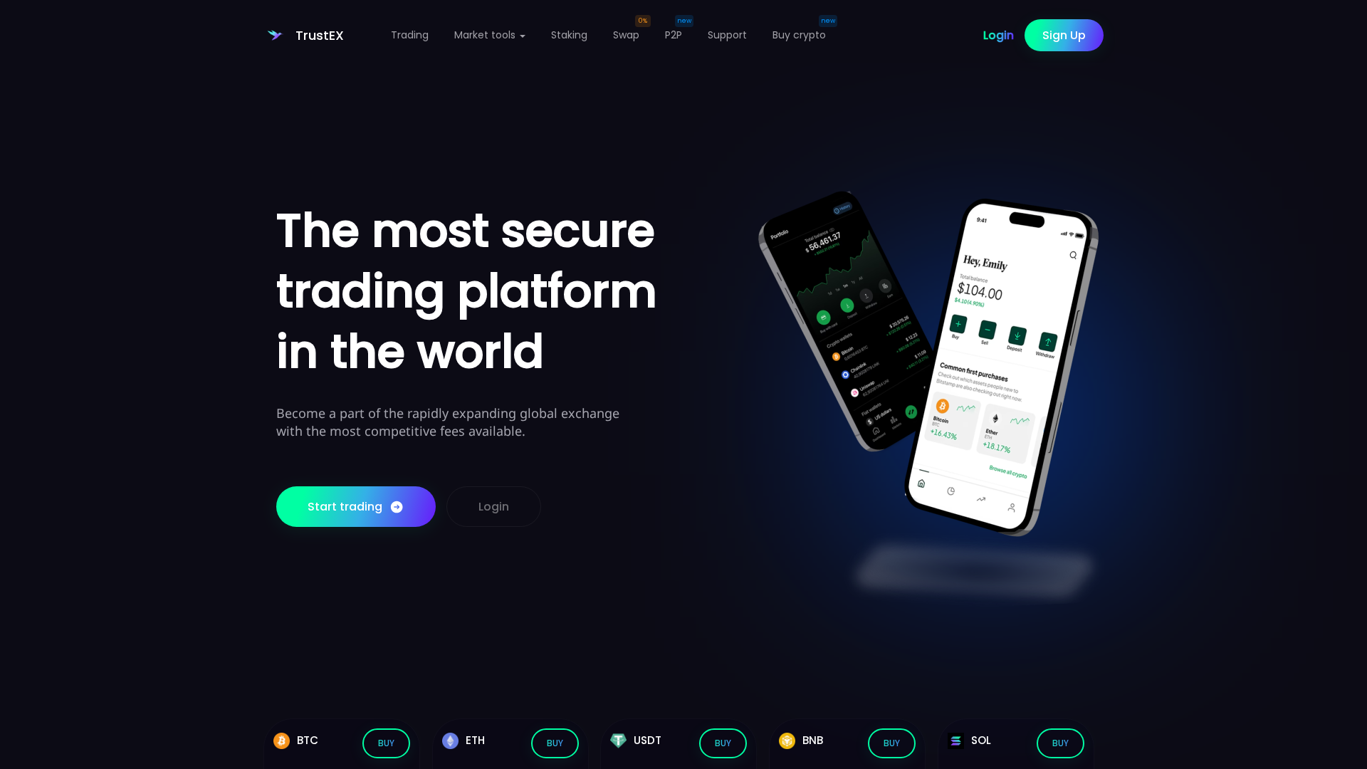 Screenshot of trustex.trade