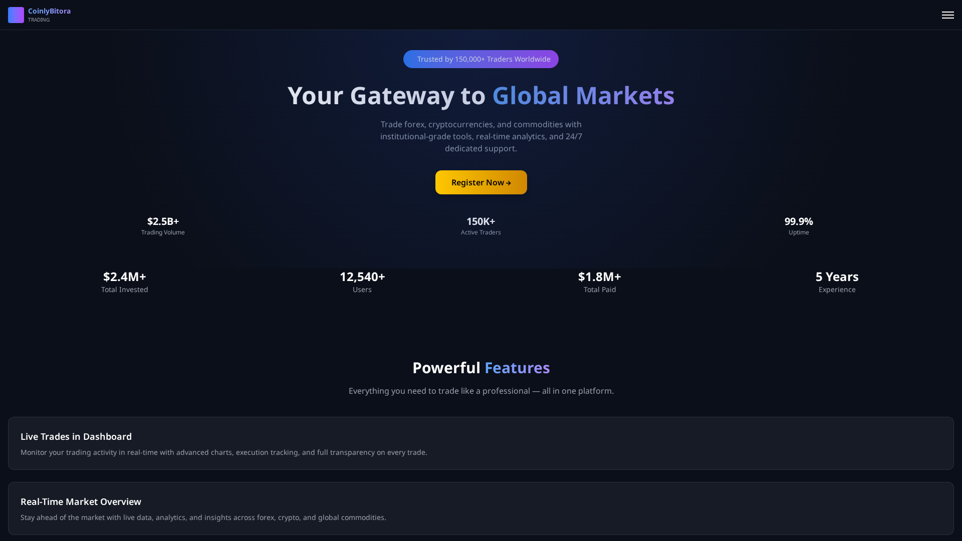 Screenshot of coinlybitora.com