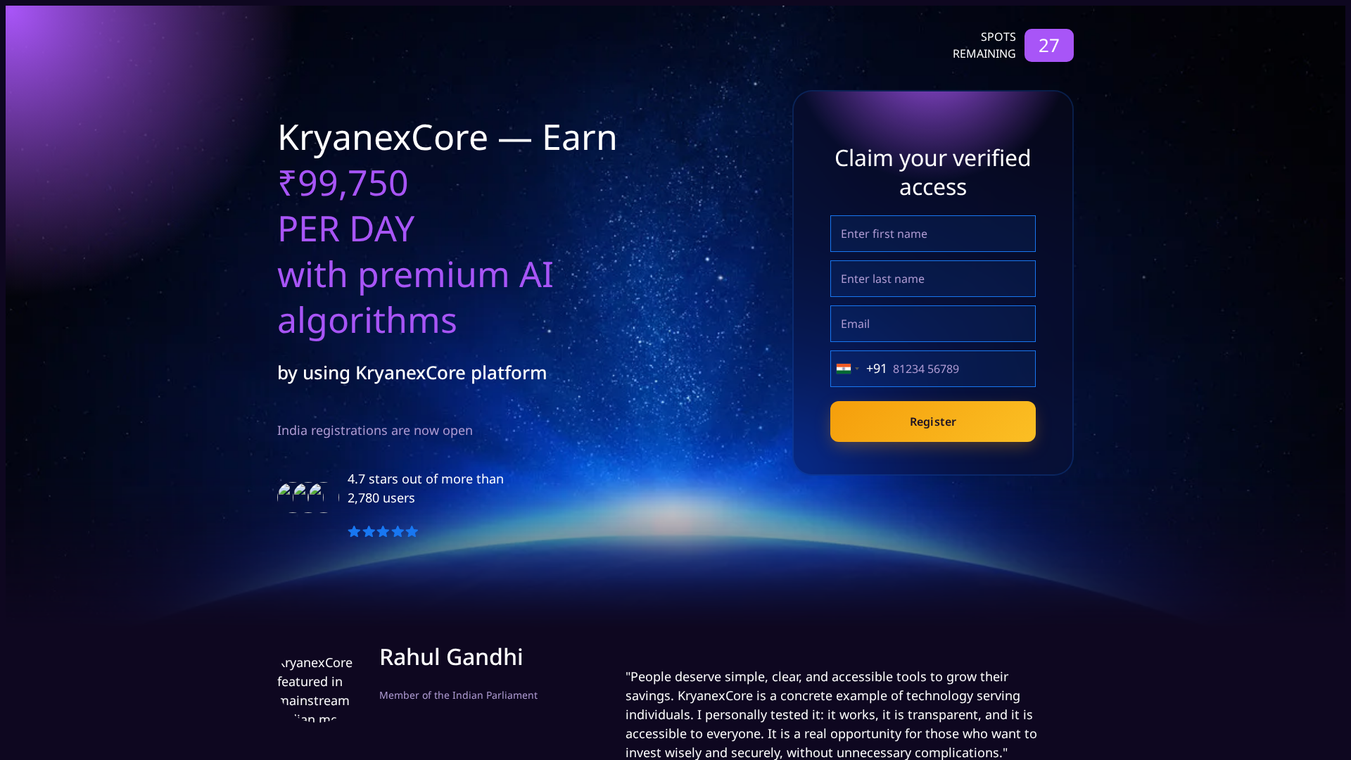 Screenshot of kryanexcore.info