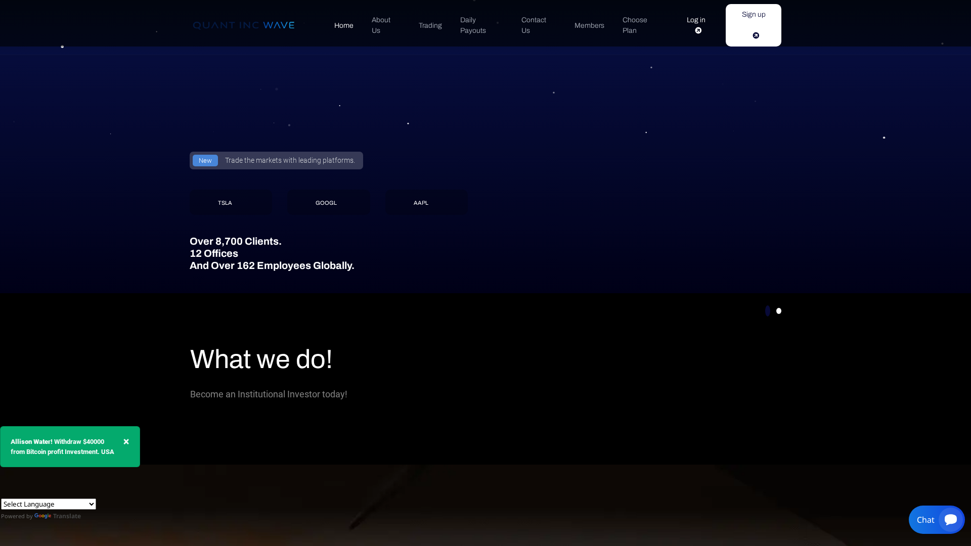 Screenshot of quantincwave.com