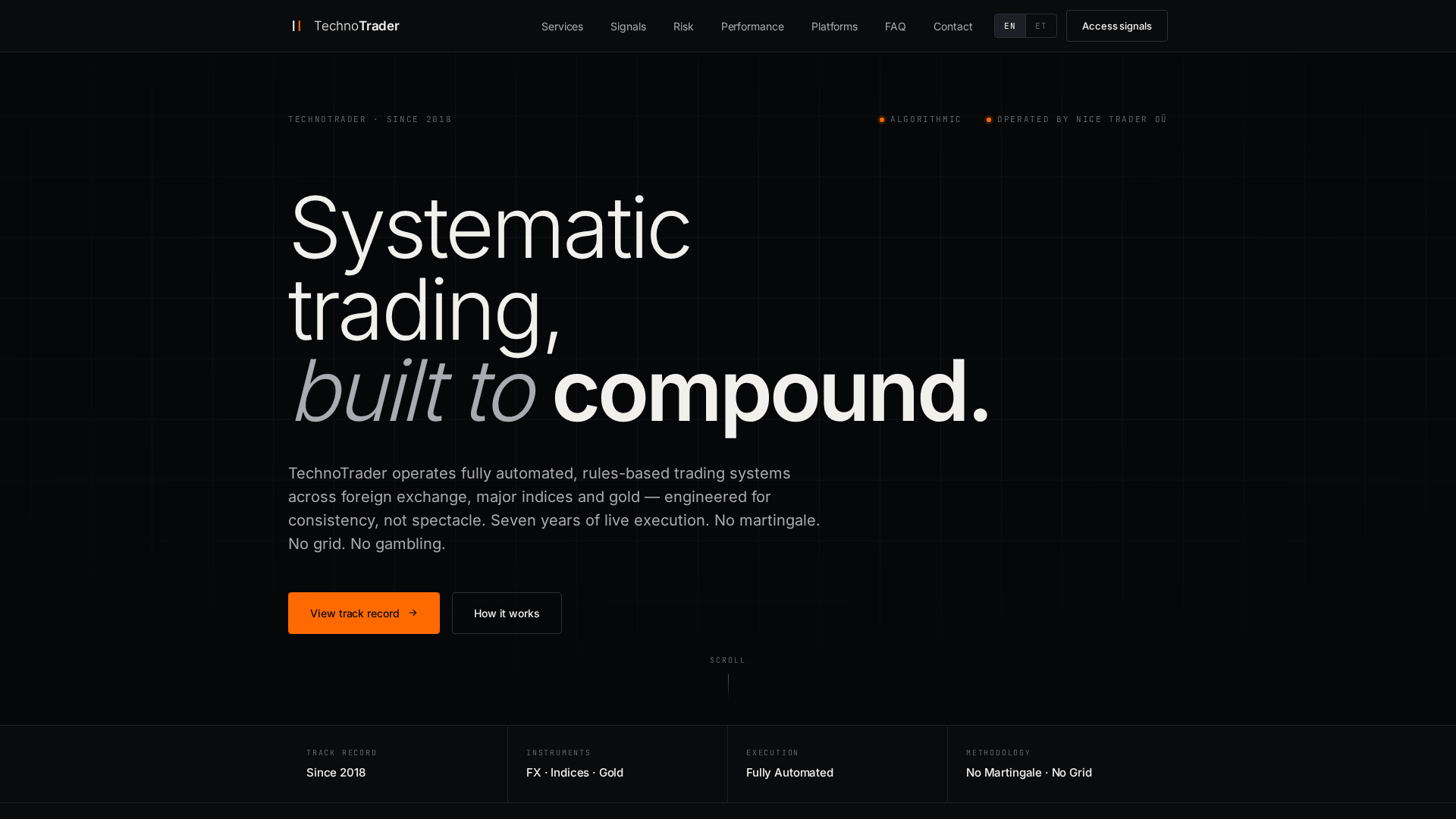Screenshot of technotrader.net