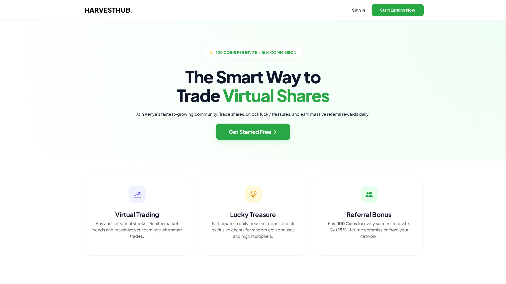 Screenshot of harvesthub.top