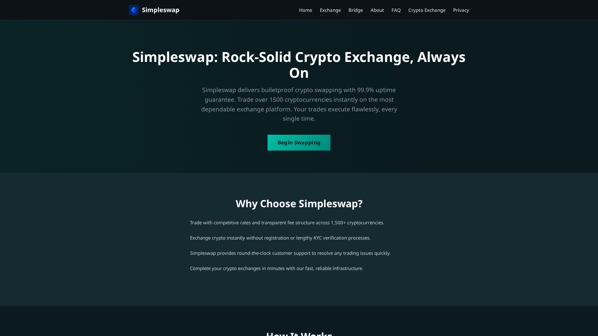 Screenshot of simp1eswap.digital