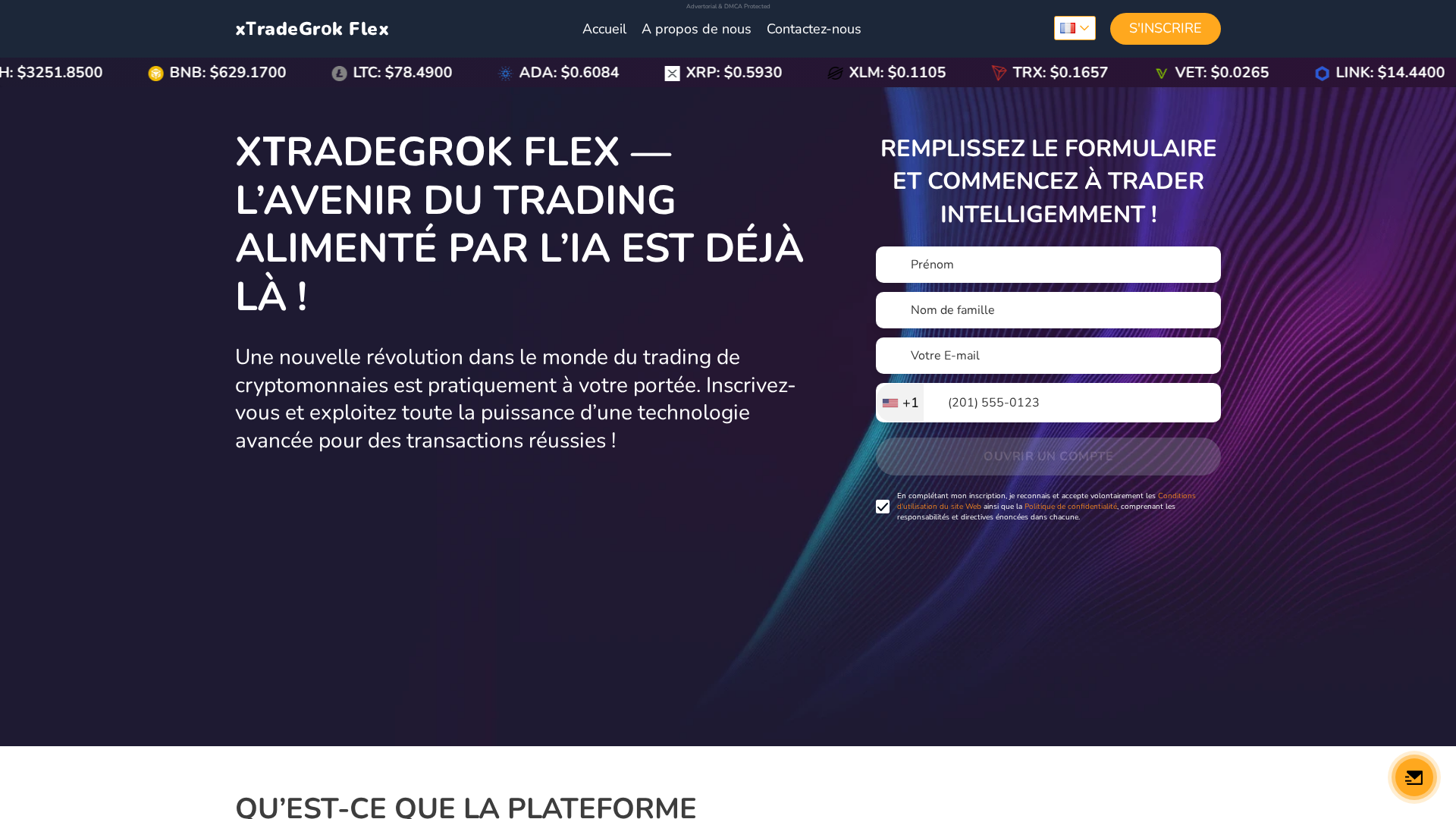 Screenshot of xtradegrok-flex.website