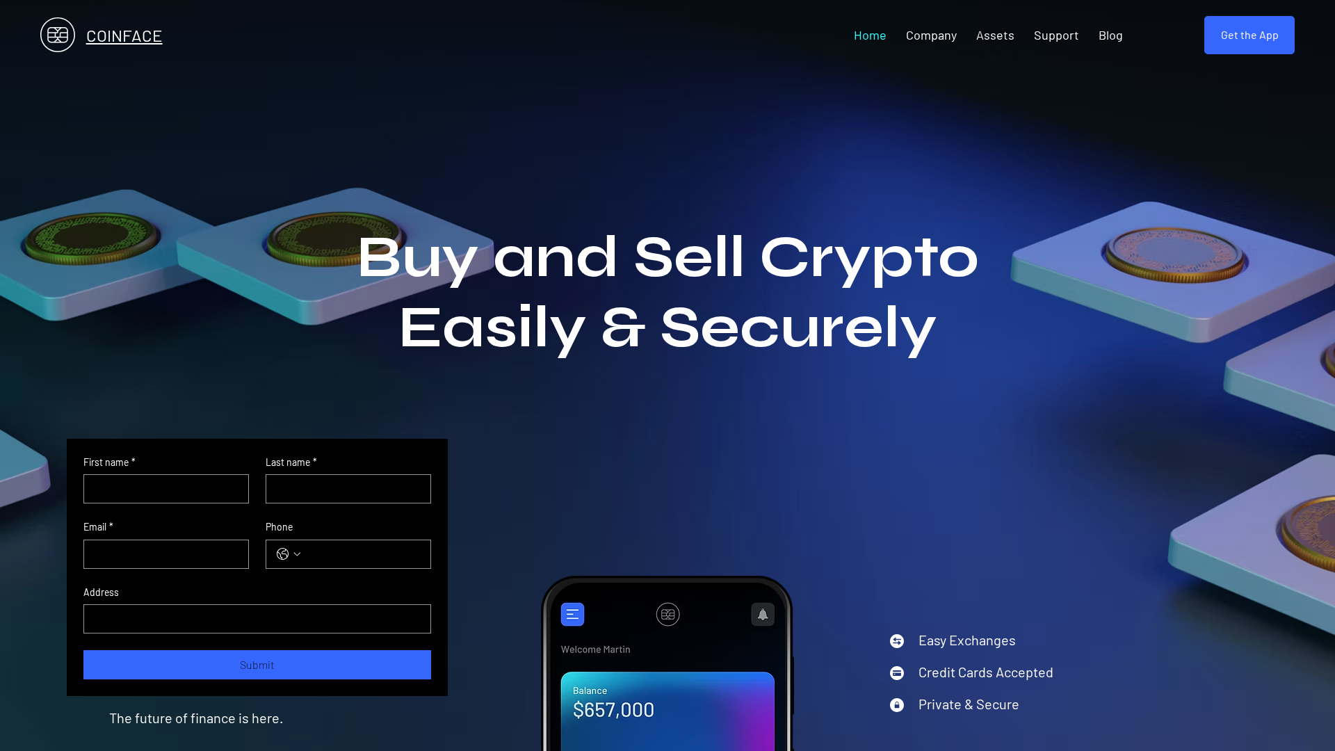 Screenshot of coinface.org