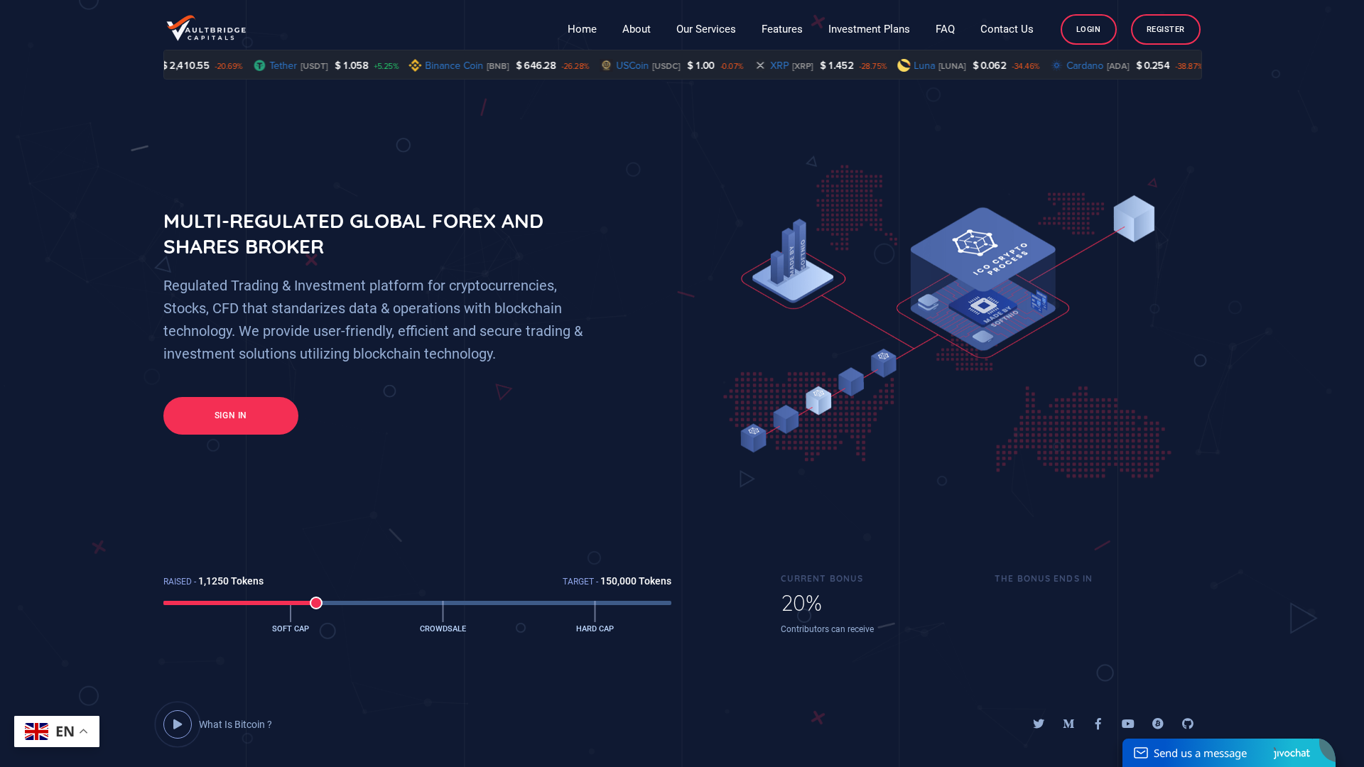 Screenshot of vaultbridgecapitals.com
