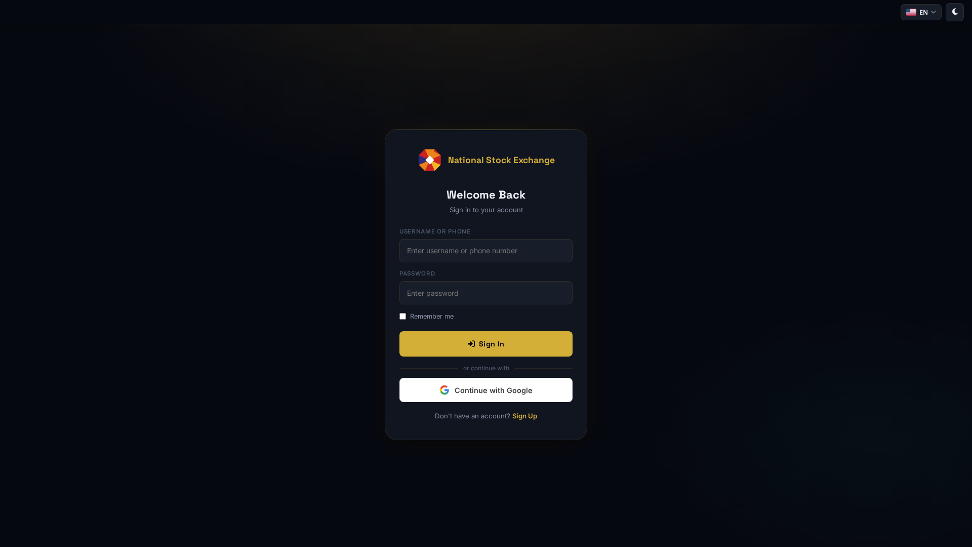 Screenshot of nationalstockexchange.site