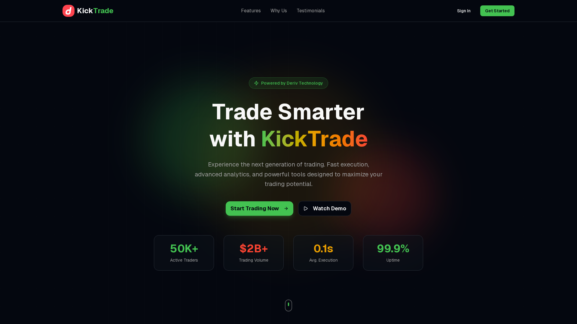 Screenshot of kiktrades.com