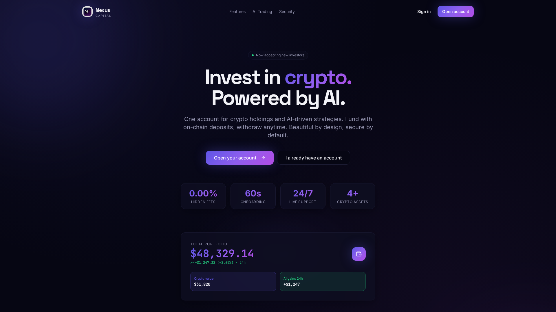 Screenshot of thenexuscapital.finance