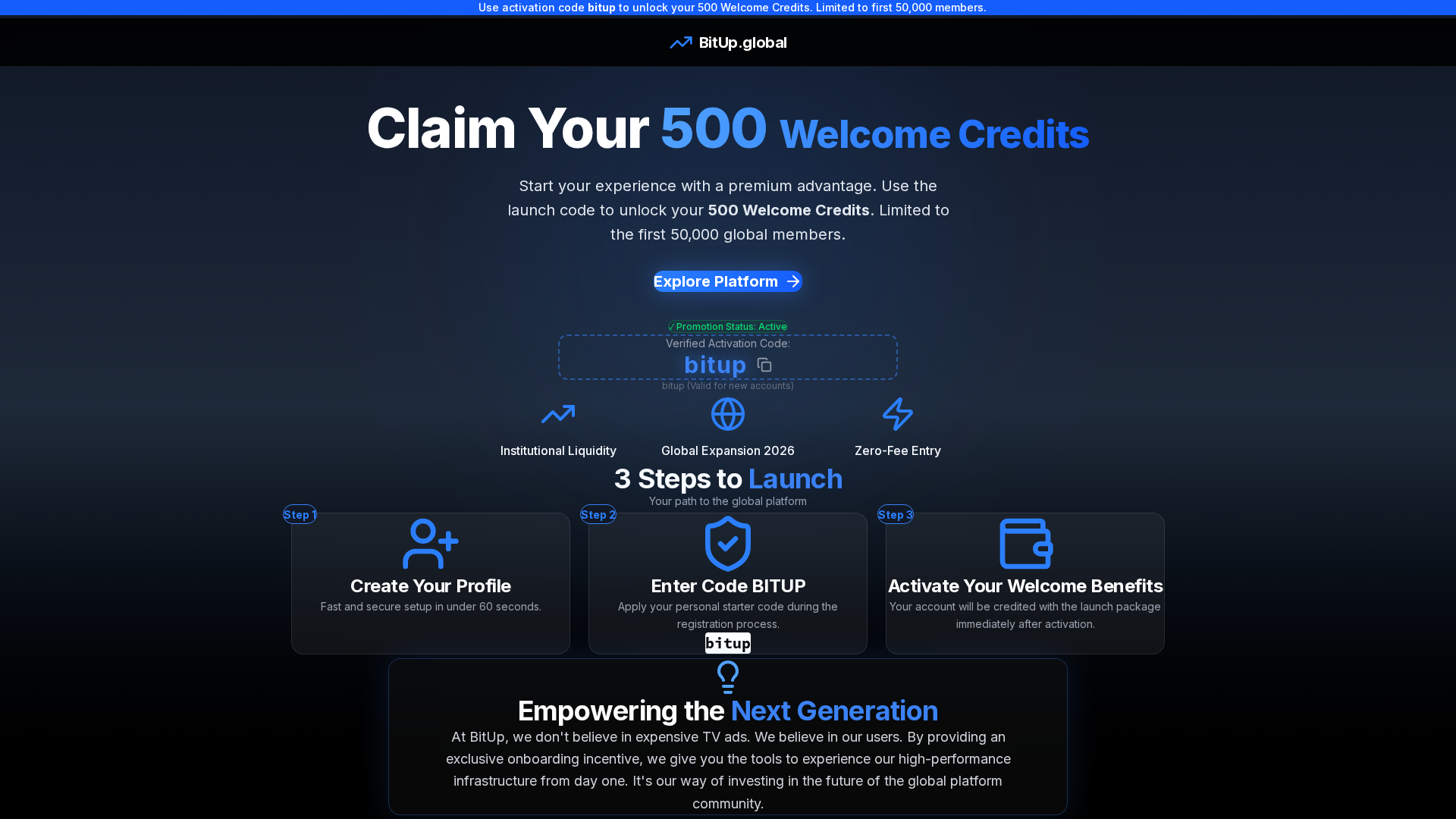Screenshot of bitup.info