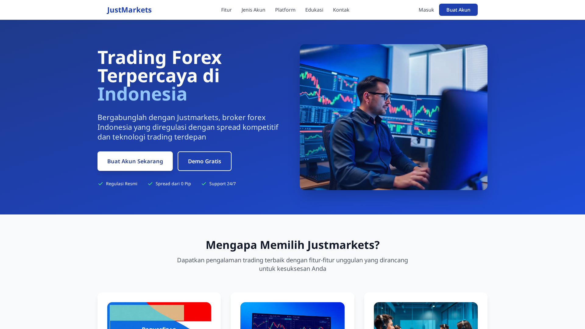 Screenshot of justmarketsapp.com