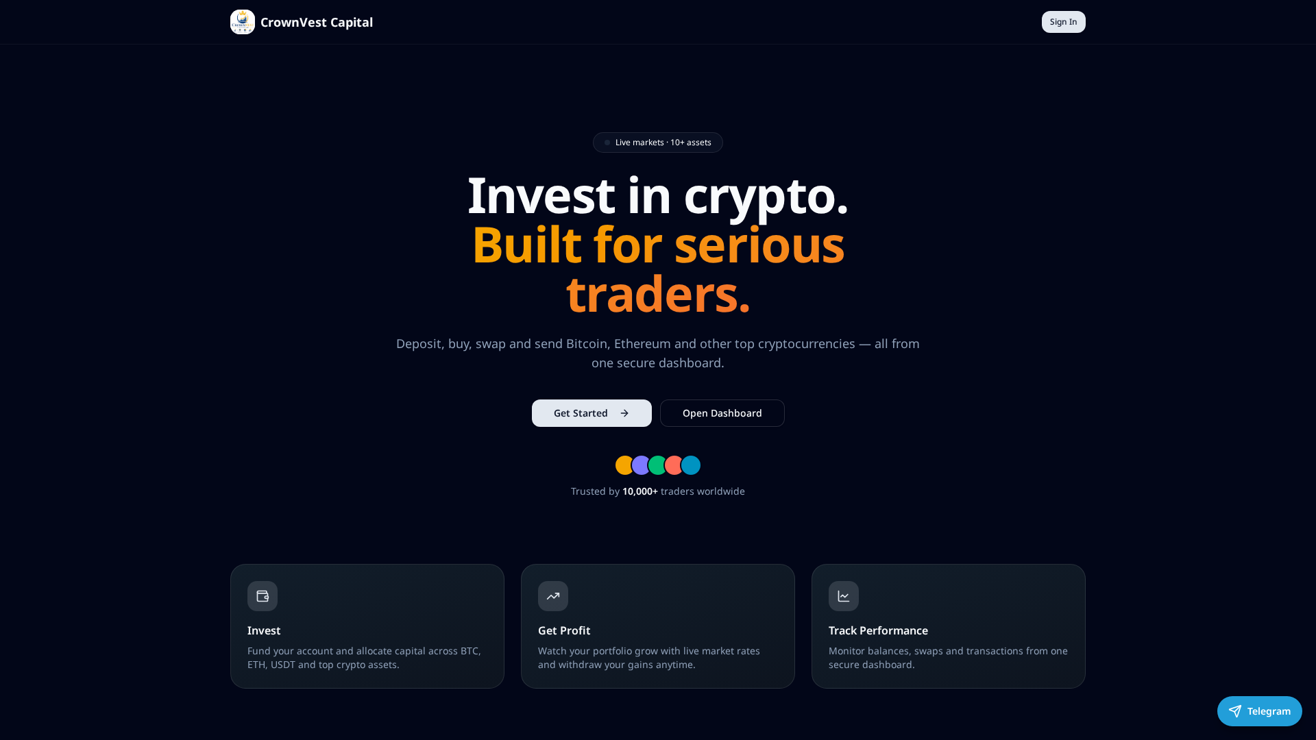 Screenshot of crownvestcapital.com