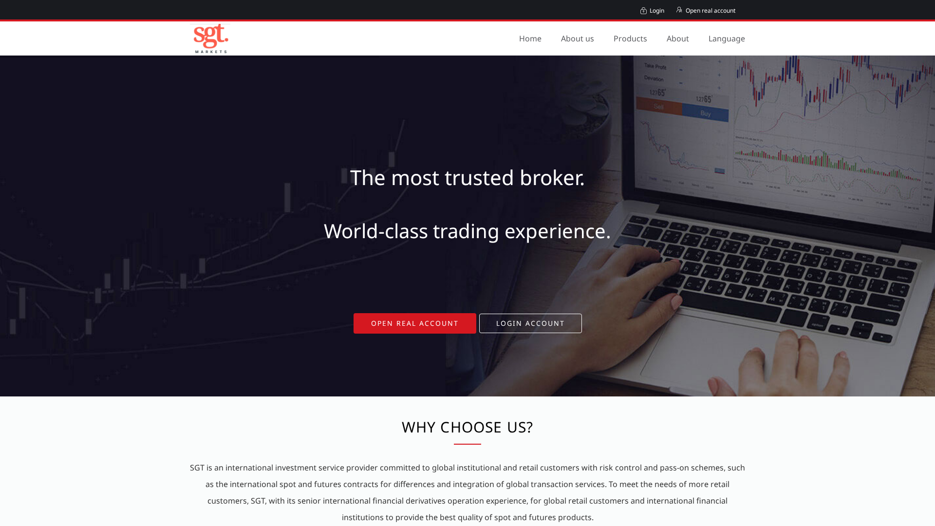 Screenshot of sgtmarketfx.com
