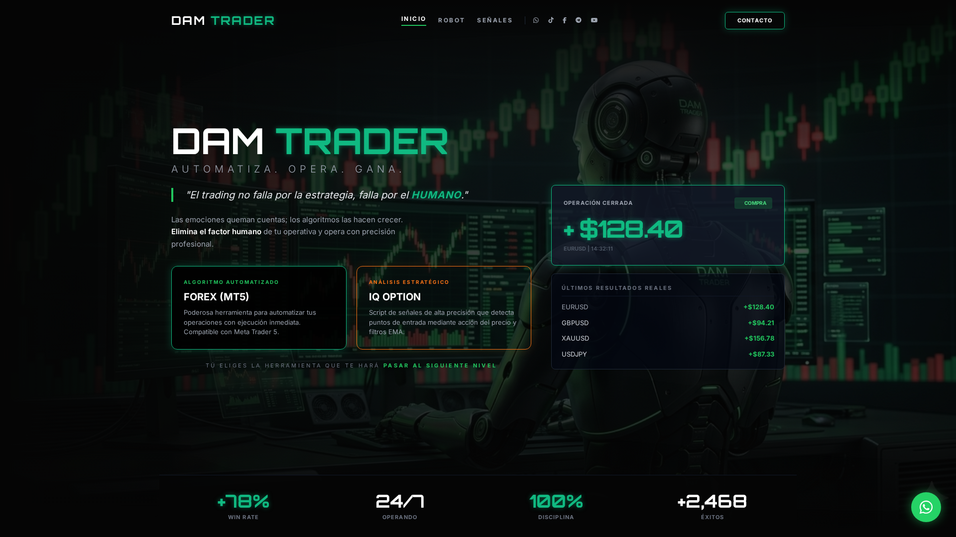 Screenshot of damtrader.com