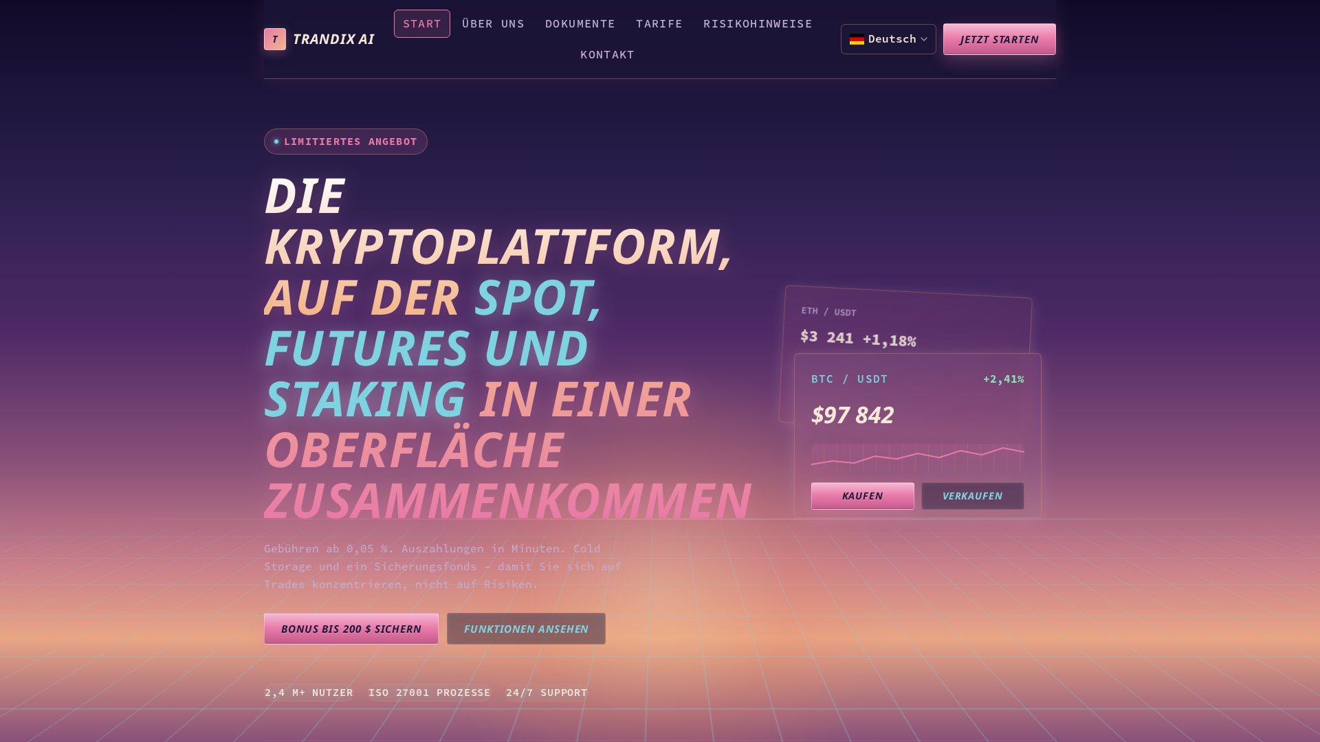 Screenshot of trandix-ai.ch