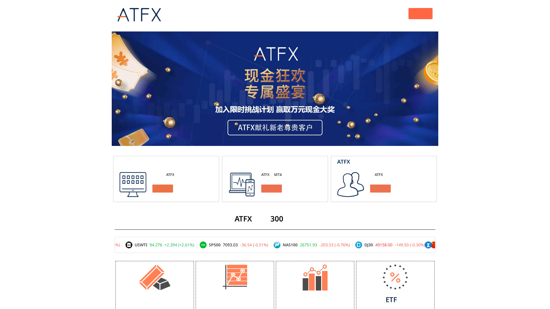Screenshot of atfxads.com