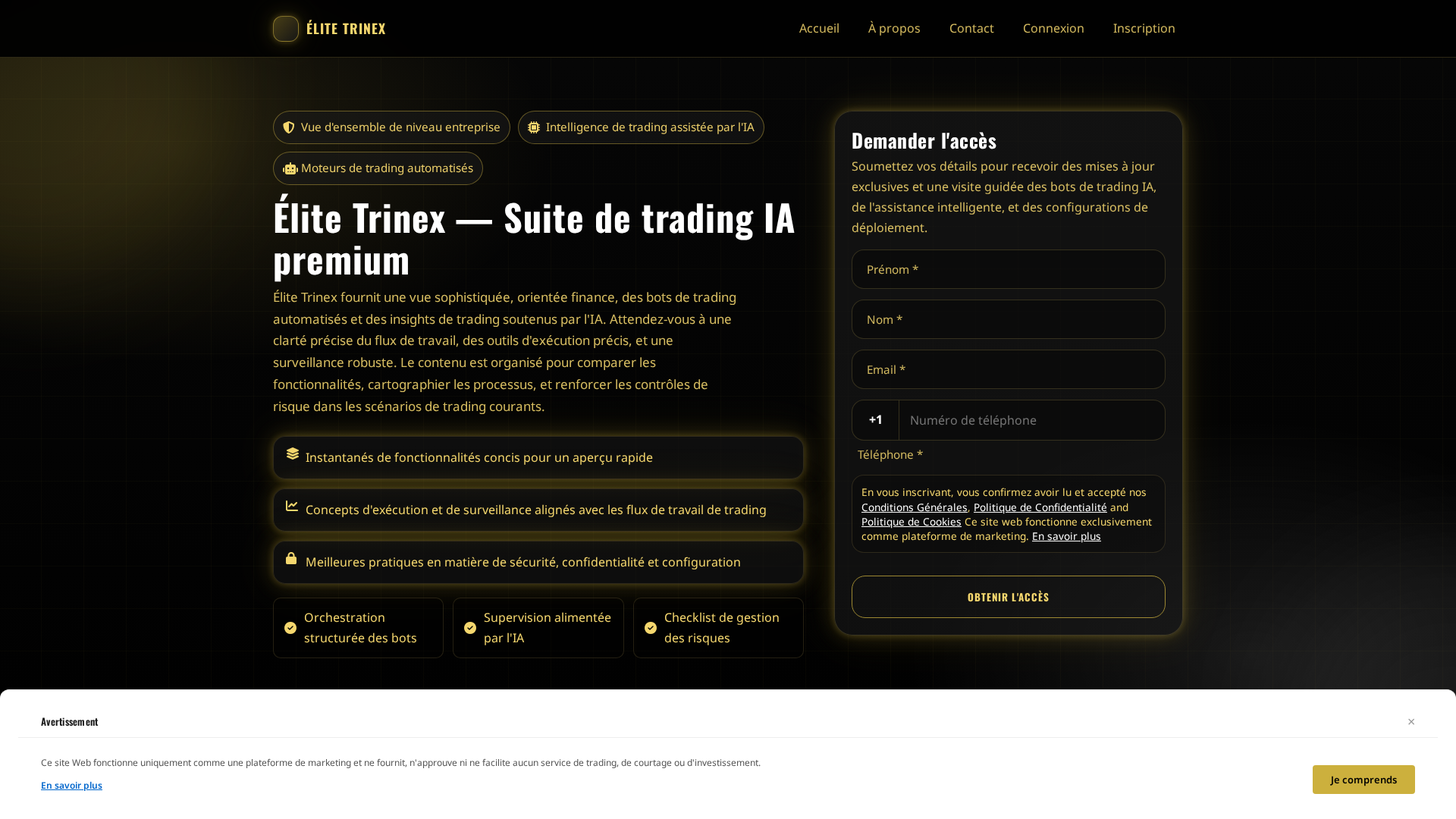 Screenshot of elitetrinex.pro