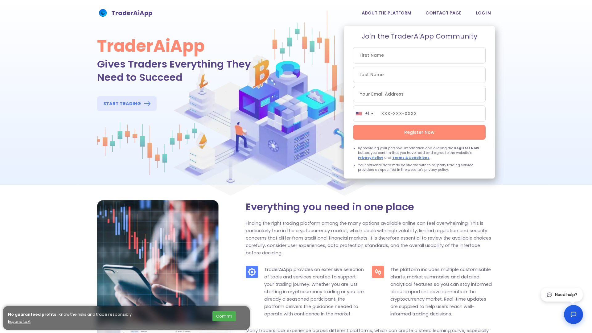 Screenshot of traderaiappai.com