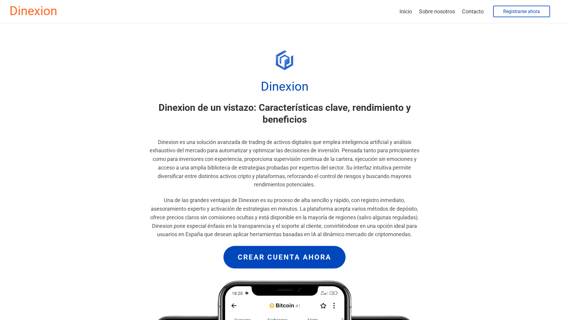 Screenshot of dinexion-aibot.com