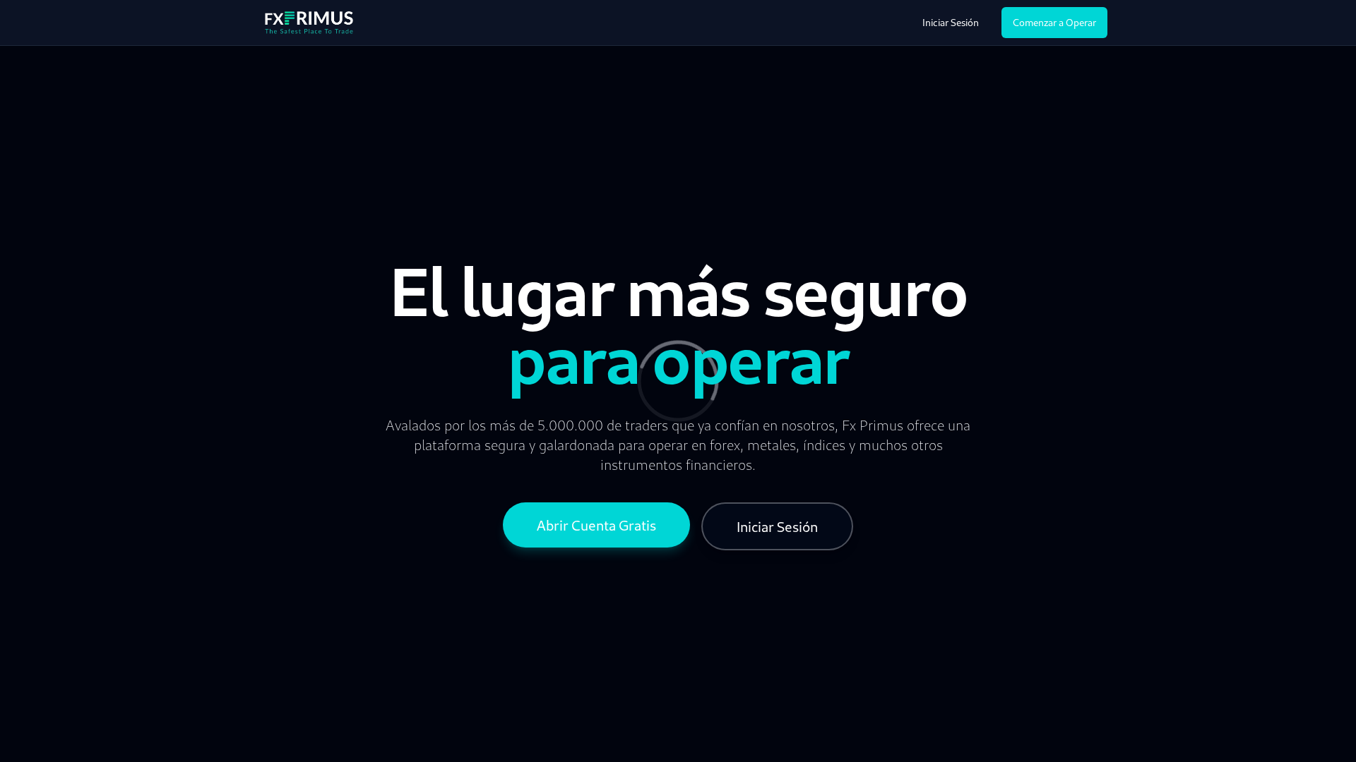 Screenshot of fxprimusmarketslive.com