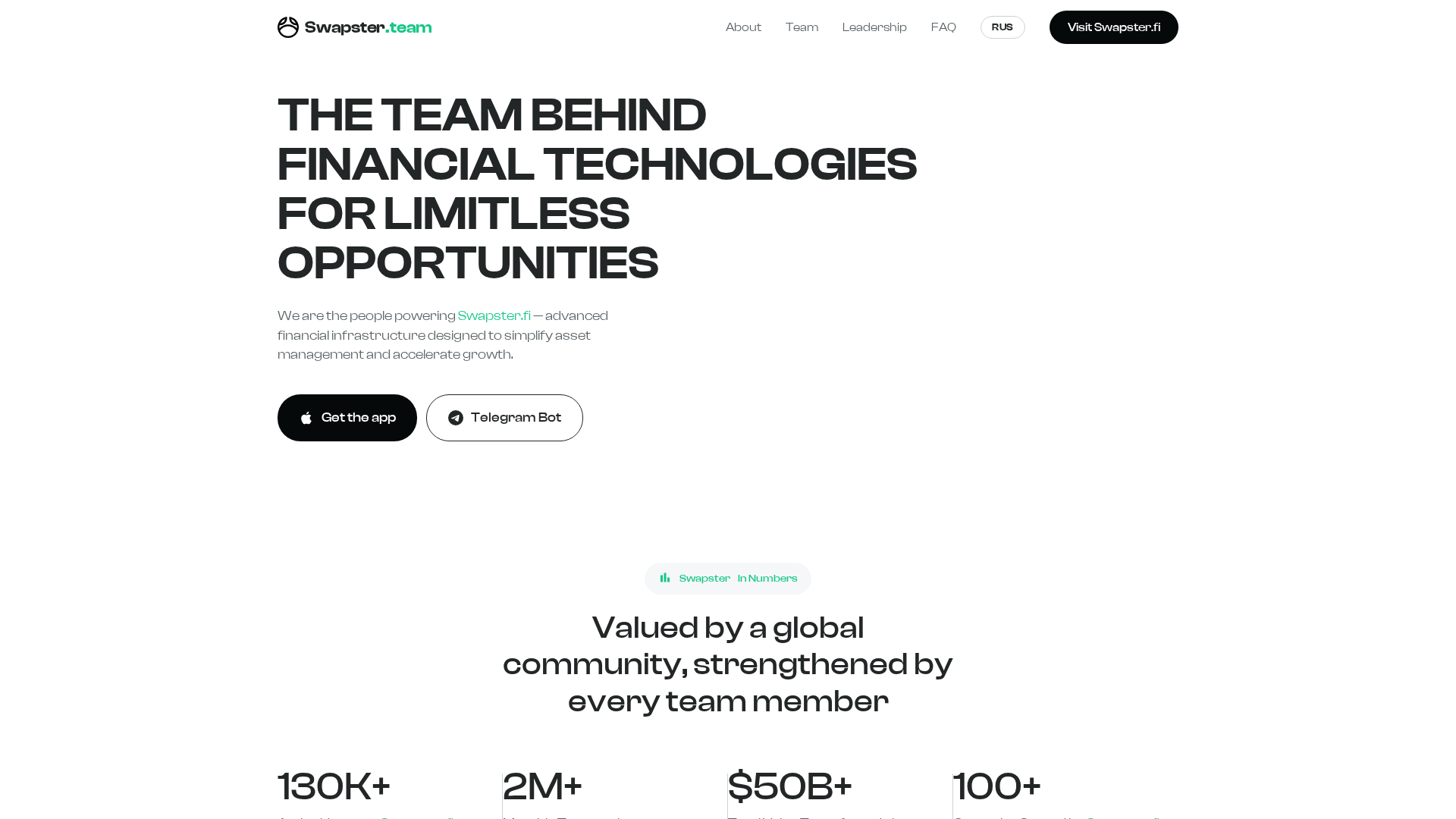 Screenshot of swapster.team